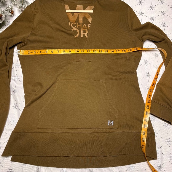 MK Michael Kors Olive Hoodie Sweatshirt Large - Picture 9 of 10